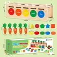 thumbnail image 5 of Juguetes Montessori para niños pequeños de 1, 2 y 3 años, caja de clasificación de colores y formas de madera, juguetes de aprendizaje temprano para más de 12 meses, 5 of 5
