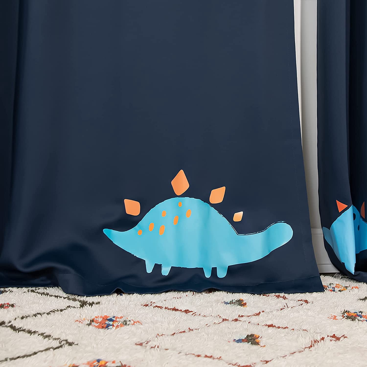 Quality Home Dinosaur Dino Buddies Children Grommet Top Blackout Curtains for Kids Room -84"