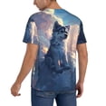 thumbnail image 2 of Lsque Cloud Wolf Pattern Mens Polo Golf Shirts Funny Graphics Shorts Sleeve Button Shirts Baseball T-shirt-X-Large, 2 of 7