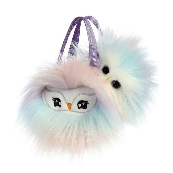 Aurora - Small Multicolor Fancy Pals - 5" Lilac Owl - Fashionable Stuffed Animal