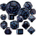thumbnail image 1 of 15Pcs/Set Polyhedral Dice D3-D100 Spherical 100 Sides Dices RPG Complete DND Opaque Black Role Playing Table Party Board Game, 1 of 6