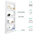 thumbnail image 2 of Simplify 5 Tier Slim Slide Out Plastic Storage Cart 21" Lx 5" Wx 40.2" H in White, 2 of 7