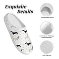 thumbnail image 5 of Daiia Dachshund Dog Print Women’s Fuzzy Slippers Memory Foam Lightweight House Shoes Cozy Loafer Flannel House Shoes-46/47, 5 of 7