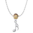 thumbnail image 1 of Delight Jewelry Silvertone Sixteenth Note Mia Monkey Charm Necklace, 1 of 4