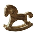 thumbnail image 4 of Caballito de madera, figurita de caballo pequeña, artesanía, coleccionable, creativo Marrón, 4 of 9