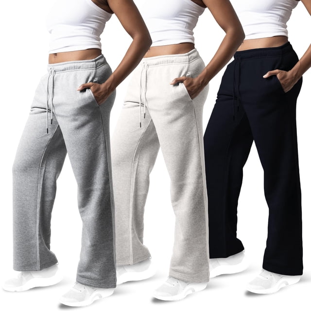Pantalones deportivos Common Stitch, 3 unidades, forro polar, pernera ancha