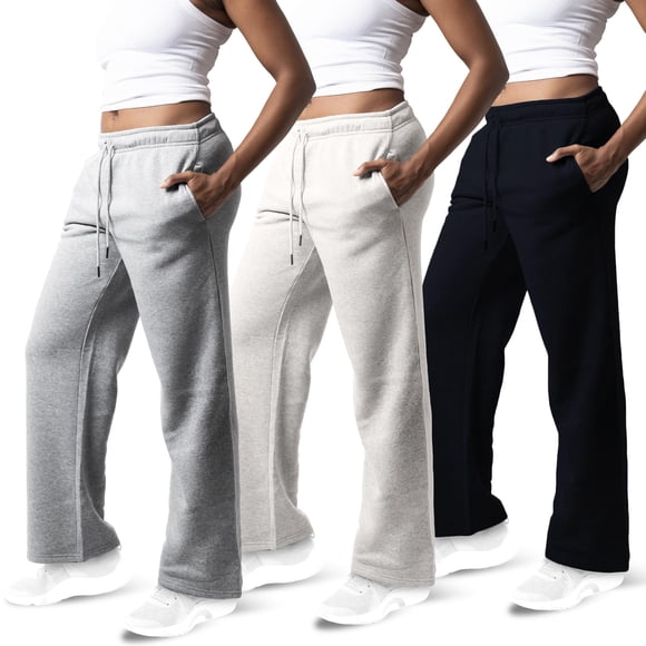 Pantalones deportivos Common Stitch, 3 unidades, forro polar, pernera ancha