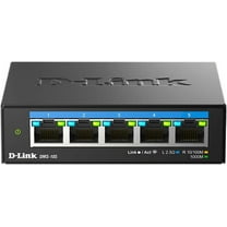 D-Link 5-Port 2.5Gb Unmanaged Gaming Switch with 5 x 2.5G - Multi-Gig, Network, Fanless, Plug & Play (DMS-105),Black