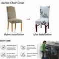 thumbnail image 4 of High Stretch Dinner Chair Covers Set of 4, Dining Chair Slipcovers Removable Washable Dining Chair Protector Cover for Hotel Dining Room Banquet Wedding Party Restaurant (Gray – Pattern 1), 4 of 9