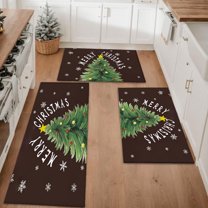 3 Piece Floral Kitchen Floor Mat, Kitchen Rugs Sets with Runner Farmhouse Rugs and Mats Non Skid Washable Runner Rug for Kitchen Office Sink Laundry