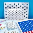 thumbnail image 6 of 3Pcs Stainless Steel 50 Star American Flag Stencil SetThick Metal Flag Star Templates for Torch Branding Electro-Etching & DIY Crafts Stainless Steel Color, 6 of 7