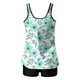 thumbnail image 5 of Traje de Baño de Mujer con Pantalones Cortos de Cintura Alta Impreso Traje de Baño de Dos Piezas, Traje de Baño de Torso Largo con Almohadillas Extraíbles Y Correas Ajustables, Set de Ropa de Playa d, 5 of 5