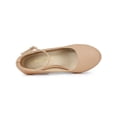 thumbnail image 4 of BLISSFUL STEP Chaussures pour Femmes Bout Rond Talon Aiguille Bride à la Cheville Escarpins Nude 8, 4 of 8