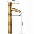 thumbnail image 4 of Bathroom Faucet - Waterfall Mixer Tap, Brass Waterfall Bathroom Sink Faucet, Antique Brass Mixer Tap Bamboo Mixer Tap, 2 Break Mouth JointsL, 4 of 4