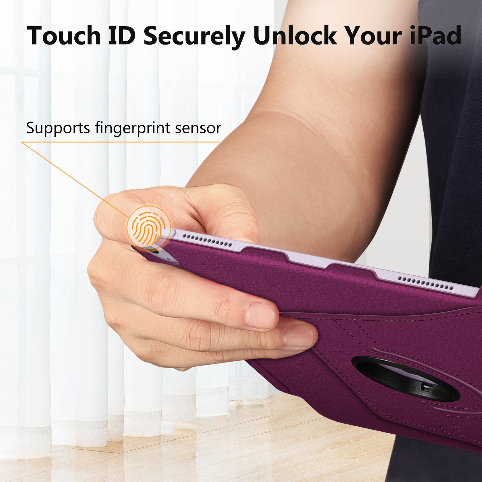 Fintie Rotating Case for iPad Air 13-inch (M4) 2026, (M3) 2025, (M2) 2024 - 360 Degree Rotating Protective Stand Cover with Pencil Holder, Purple