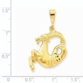 thumbnail image 2 of Beautiful 14k Satin Diamond-cut Capricorn Zodiac Charm, 2 of 2