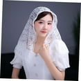 thumbnail image 6 of STOBOK Mantilla Wedding Veil Lace White 1Pack for Women Church and Engagement, 6 of 8