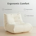 thumbnail image 6 of Kosynda Bean Bag Chairs for Adults, Giant BeanBag Chair with Memory Foam Filled, Comfy Bean Bag Sofa for Living Room, Bedroom, Office, White, 6 of 7