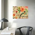 thumbnail image 4 of HENGT Rose Flower Painting Wall Decor Flower and Bird Pictures Poster for the Wall Vintage Red Rose Canvas Prints Framed for Living Room Bathroom Ready to Hang, 4 of 5