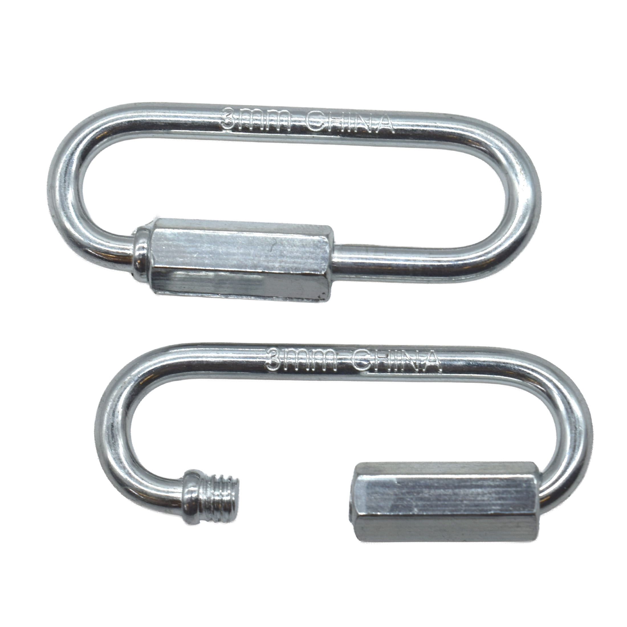 1/8" Wide Jaw Quick Links, 2 Pack, Zinc, Peerless Chain Company, #4721538