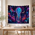 thumbnail image 5 of Keyhole Portal in a Dark Tree with Glowing Mushrooms, Mystical Fantasy for Mushroom Lovers, Portal Wall Decor, Housewarming Gift, Tapestry Wall Hanging for Bedroom and Dorm, 5 of 7