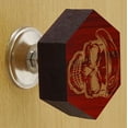 thumbnail image 2 of IBA Indianbeautifulart Boutons Rouges Gravés Lot de 10 Boutons de Porte en Bois pour Tiroir, 2 of 3