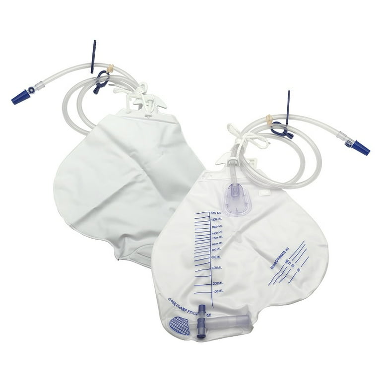 Luriseminger 10pcs Sacs De Drainage Urinaire De 750ml, Poche Urinaire Avec Anti-Reflux, Drainage Urinaire Sac De Drainage D'urine De Sac De Jambe Avec Valve Et Drain