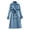 Blue, variant on Long Trench Coat for Women 2025 Long Sleeve Double Notched Lapel Classic Overcoat with Belt Outerwear