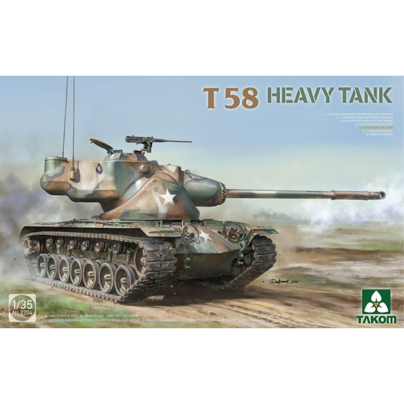 TAKOM 2204 1/35 Scale US T58 Heavy Tank  Assembly Model Kit
