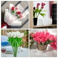 thumbnail image 7 of Uxcell 10pcs Tulips Artificial Flowers, Artificial Flowers Fake Tulip Stems Real Touch for Decoration (Deep Red), 7 of 7