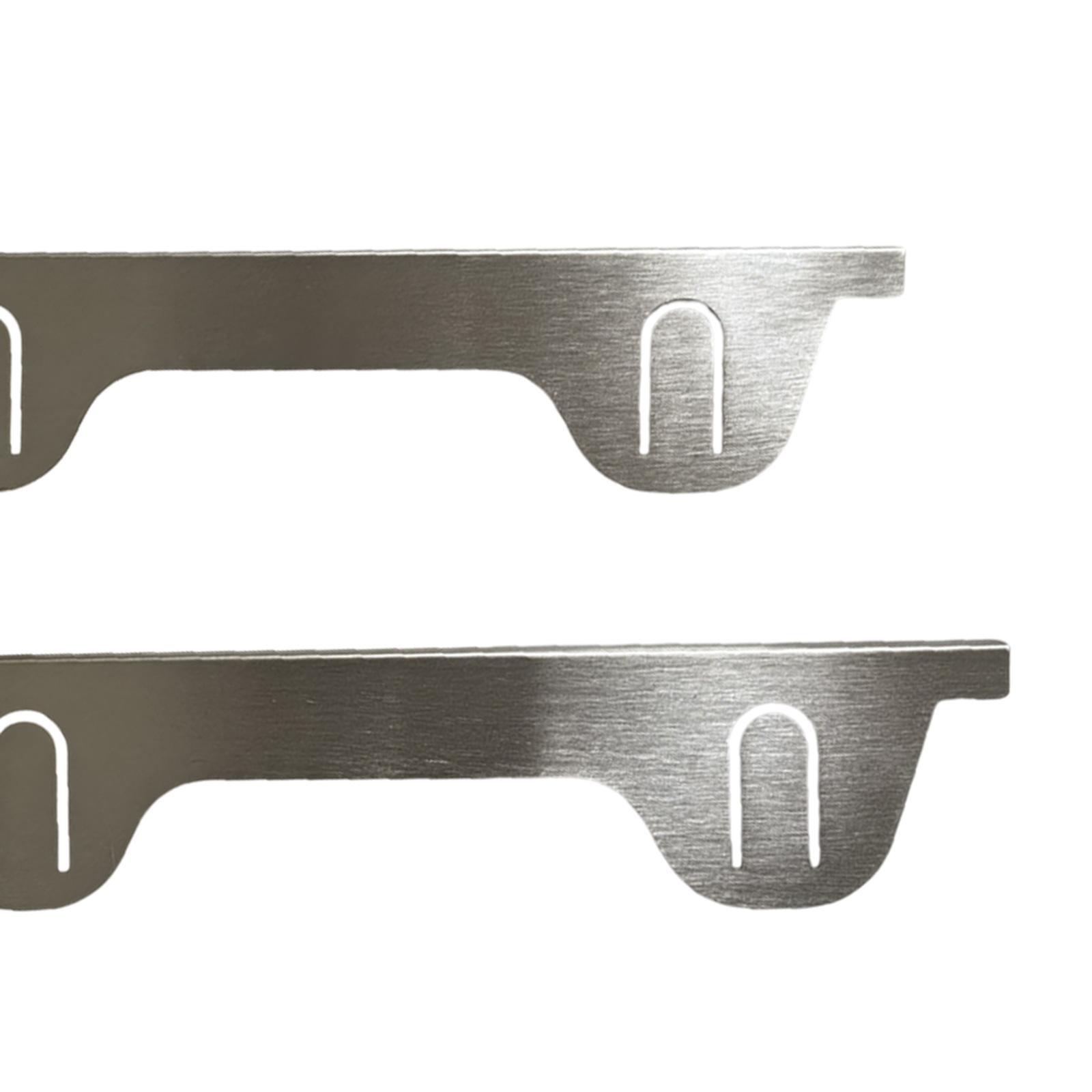 Fiocias 2 Pieces Stainless Steel Stove Gap Covers Kitchen Tool Side Guards Between Stove argent