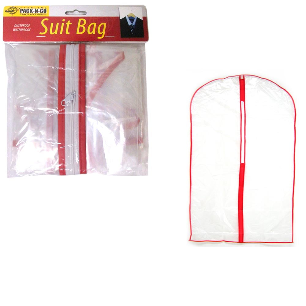 12X Clear Foldable 34/" Garment Bag Suit Dress Jacket Cover Zipper Storage Travel