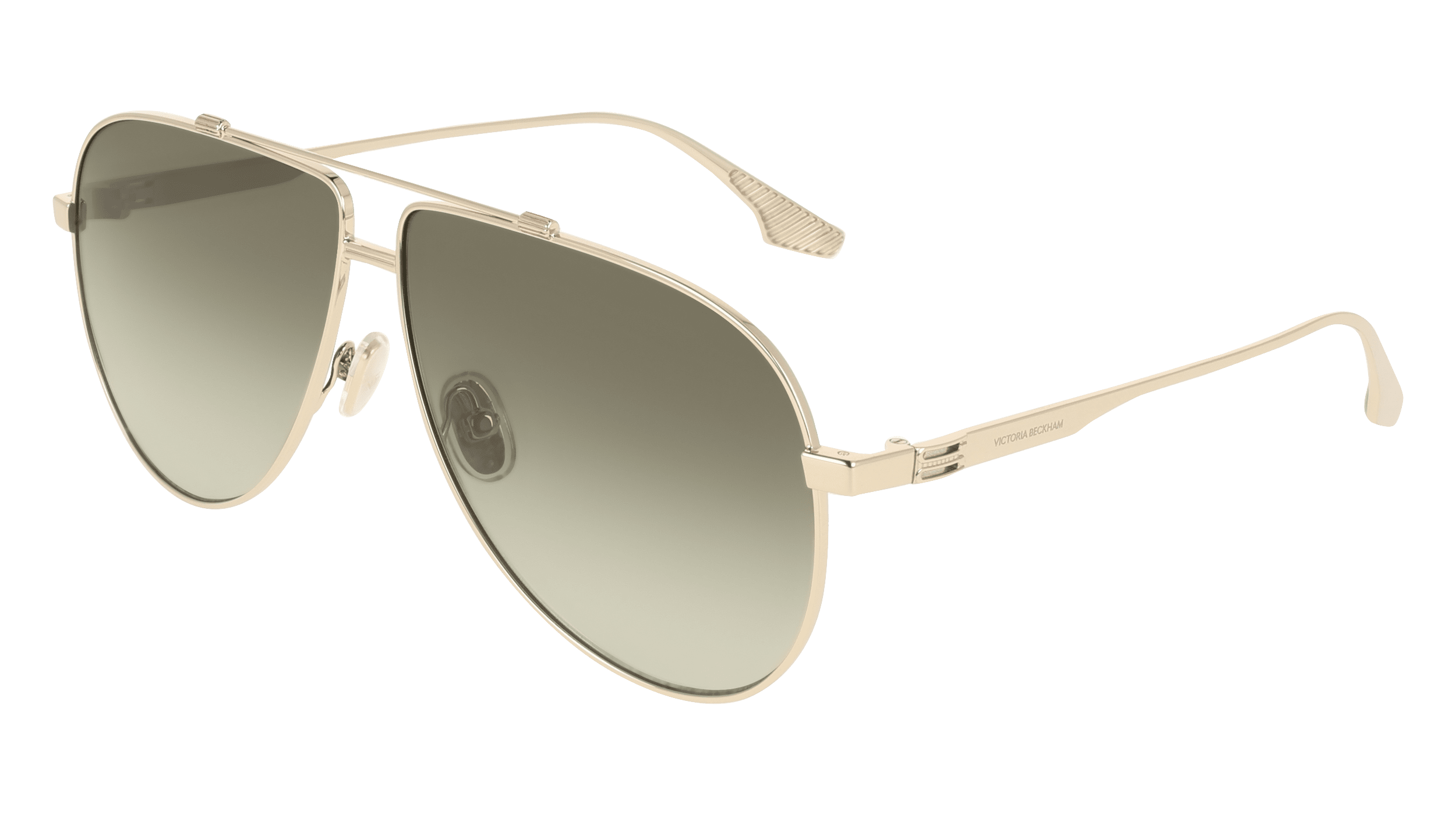 VICTORIA BECKHAM-VB220S 727 Oval Sunglasses Gold Green Honey  display picture 1