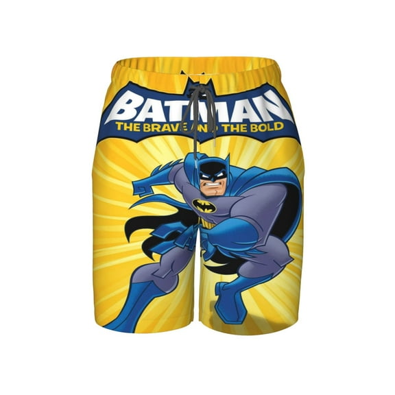 Batman Boy's Swim Trunks Quick Dry Board Shorts Kids Beach Swim Shorts Bathing Suits Swimsuit