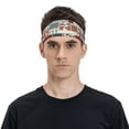 thumbnail image 2 of Naloa Patchwork In Country Style Fashionable Sport Sweatband for Running, Yoga, Basketball - Head Circumference 19.6-22.4 inches, 2 of 9