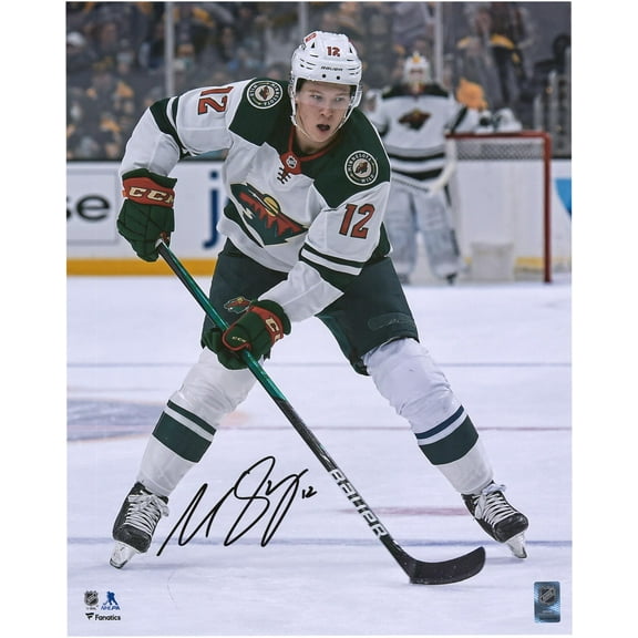 Matthew Boldy Minnesota Wild Autographed 16" x 20" NHL Debut Photograph - Fanatics Authentic Certified