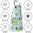thumbnail image 5 of Naloa Cute Floral Frog Apron Kitchen Aprons with Pockets for Women Men Chef, 5 of 8