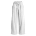 thumbnail image 6 of jiaxiM Womens Wide Leg Pants Elastic Waist Palazzo Pants for Women Dressy Drawstring Stretchy Work Trousers for Women Lounge Pants for Women for Summer, 6 of 7