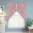 thumbnail image 6 of Pink Plaid Swag Valances for Windows 2 Pack Retro Country Moroccan National Geometrical Plaid Swag Kitchen Curtains 45 Inches Long Rod Pocket Short Window Treatment for Kitchen Bathroom 36"x45", 6 of 9