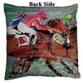 thumbnail image 2 of PKQWTM Horse Racing Over Grunge Reversible Mermaid Cushion Cover Home Decor Sequin Pillow Case Size 18x18 inches, 2 of 2