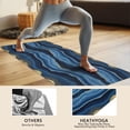 thumbnail image 4 of Blue Gold Wave Marble Pattern Hot Yoga Mat Towel Non Slip for Hot Yoga - Quick-Drying Yoga Mat Cover with 4 Corner Pockets with Travel Bag - Hot Yoga Towel Non Slip 70"x26", 4 of 6
