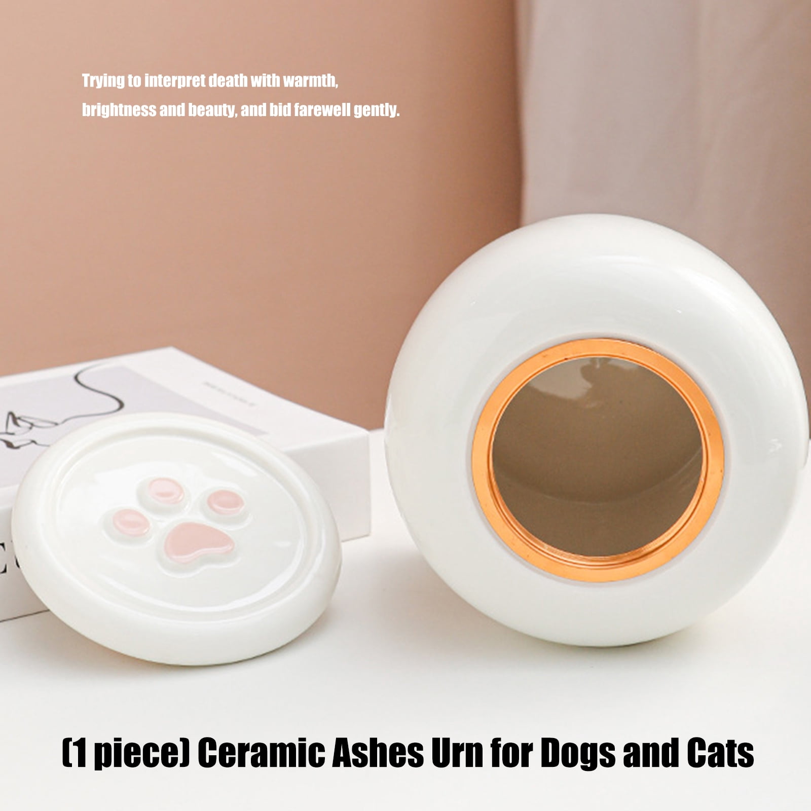 Handcrafte Ceramic Pet Urn Waterproofs for Ashes Memorial Display Home or Garden Suitable