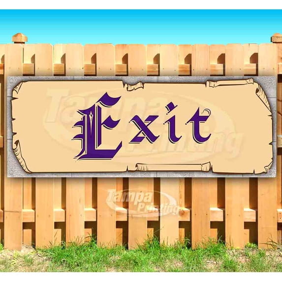 Exit 13 oz Vinyl Banner With Metal Grommets