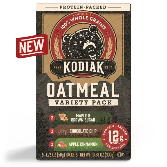 Kodiak Variety Pack Oatmeal Packets - 10.58oz / 6ct