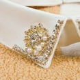 thumbnail image 3 of Women Chic Detachable Flower Rhinestones False Shirt Collar Neck Choker - White, as described, 3 of 8