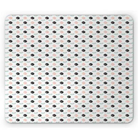 Fruit Mouse Pad, Simple Pattern of Hand Painted Watermelon Slices Berry, Rectangle Non-Slip Rubber Mousepad, Multicolor, by Ambesonne