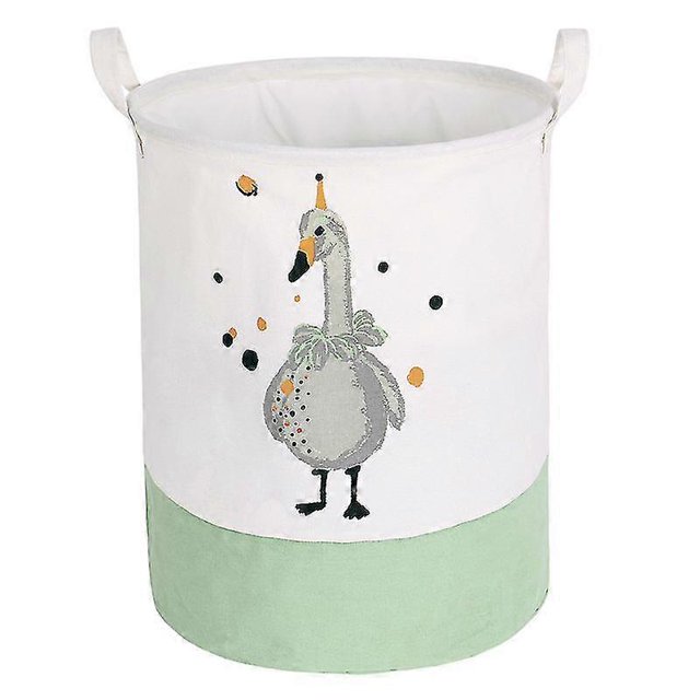 Cesta de lavandería plegable impermeable para bebé, cesta de almacenamiento para ropa sucia, bolsa de lavandería, cubo de almacenamiento de tela redondo para ropa sucia, juguetes para niños, ganso