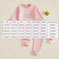 thumbnail image 3 of KPOPLK Baby Girl Outfit Set 3 6 9 12 18 24 Months 2t 3t Letter Print Long Sleeve Sweatshirt Tops Pants Outfit Set for Toddler,Size 12-18 Months, 3 of 9