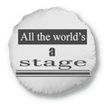thumbnail image 1 of Shakespeare World Is A Stage Round Throw Pillow Home Decoration Cushion, 1 of 3