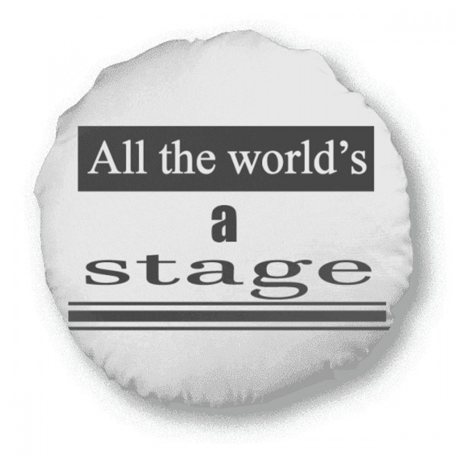 Shakespeare World Is A Stage Round Throw Pillow Home Decoration Cushion
